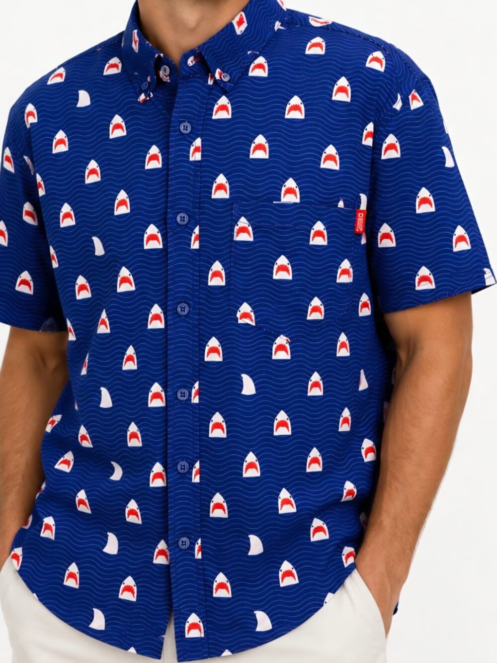 RSVLTS "CHOMP" KUNUFLEX BUTTON-UP SHIRT